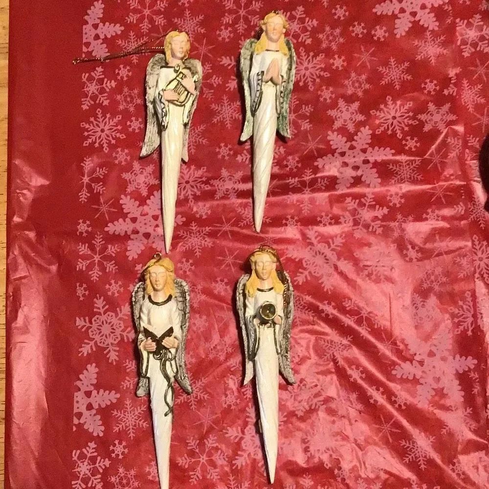 Ornaments set of four angel ornaments
